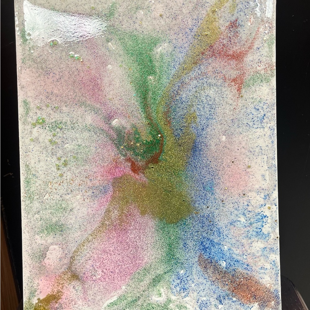 Abstract Splash Canvas Wall Art in Pink, Blue, Green and Gold ( Eclesia)